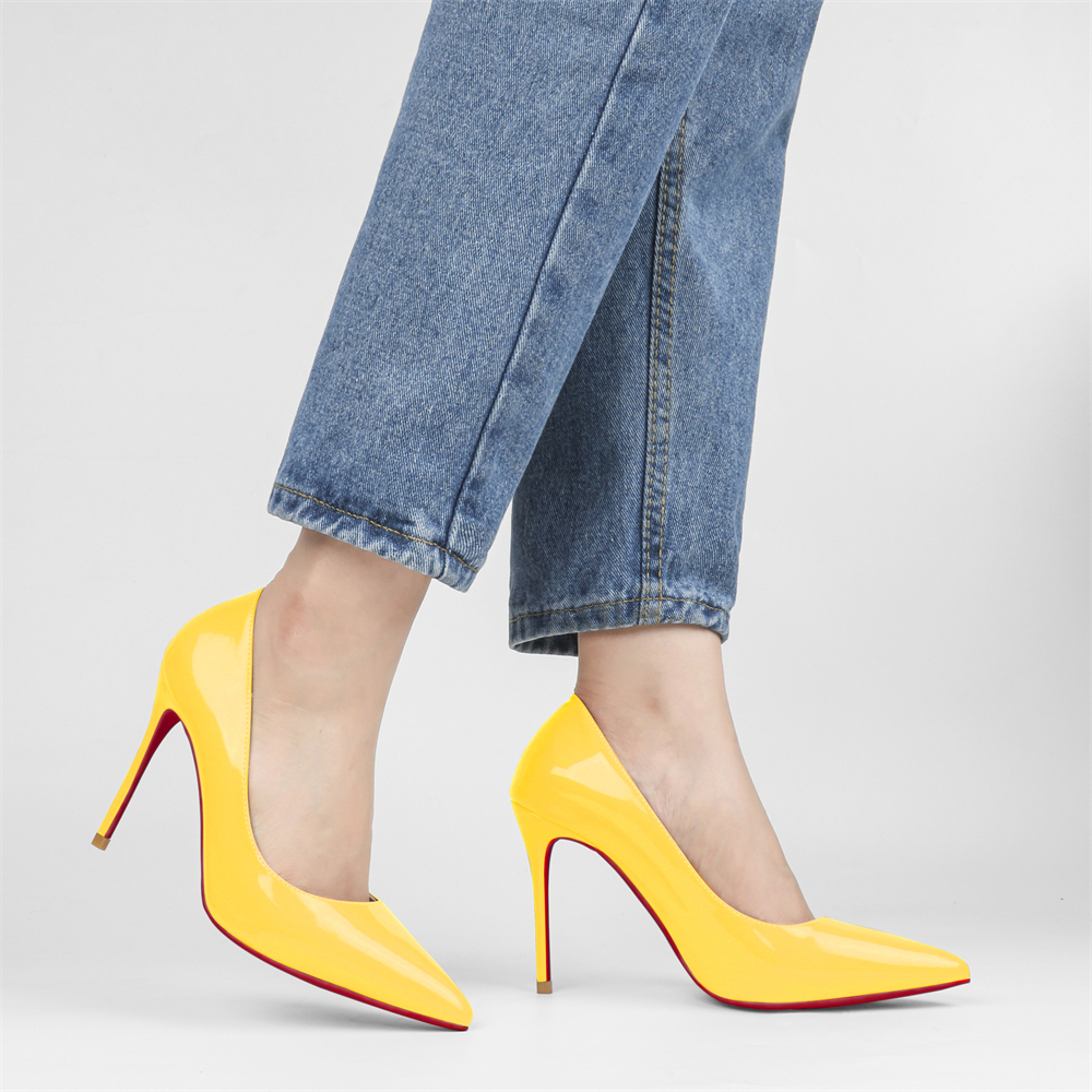 100mm High Heels Party Daily Pumps Red Soles Shoes-vocosishoes