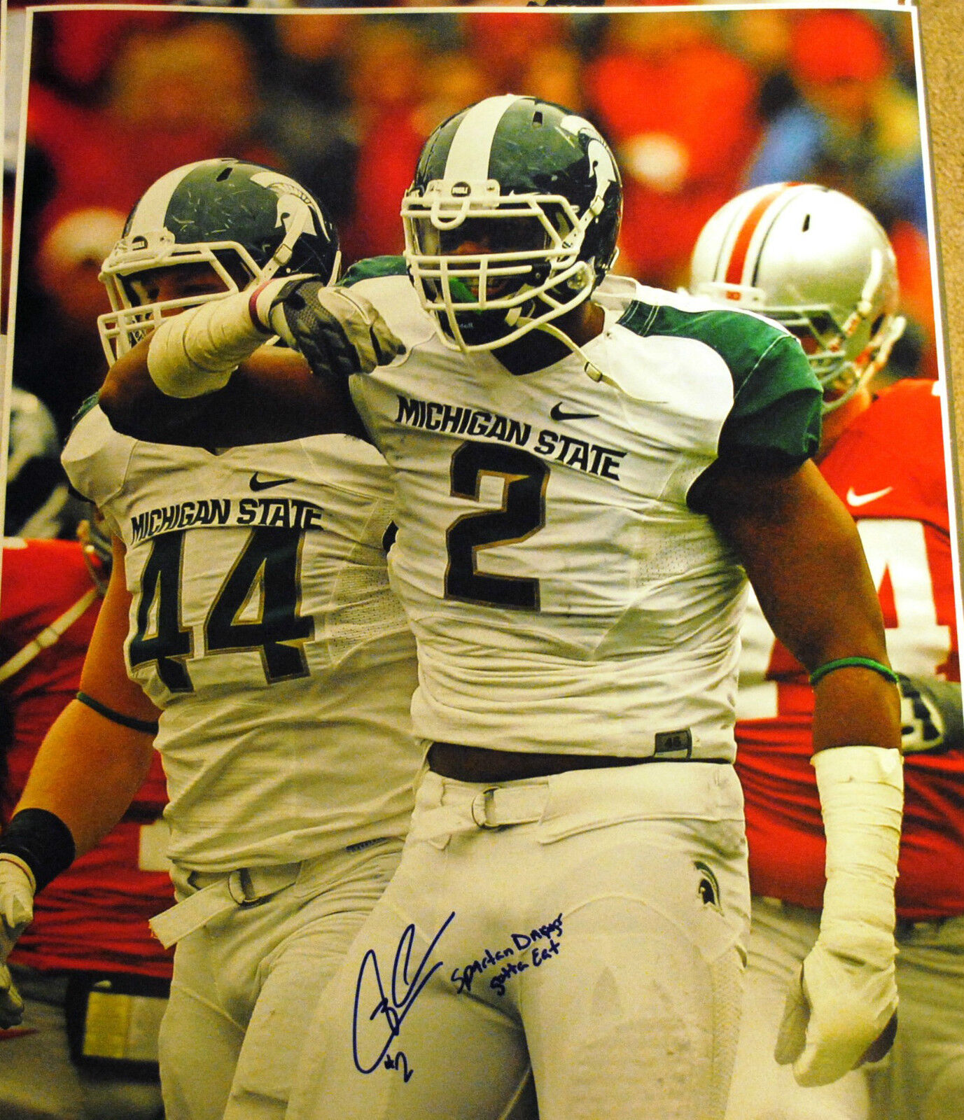 William Gholston hand signed 16x20 football Photo Poster painting Michigan State Spartans MSU!