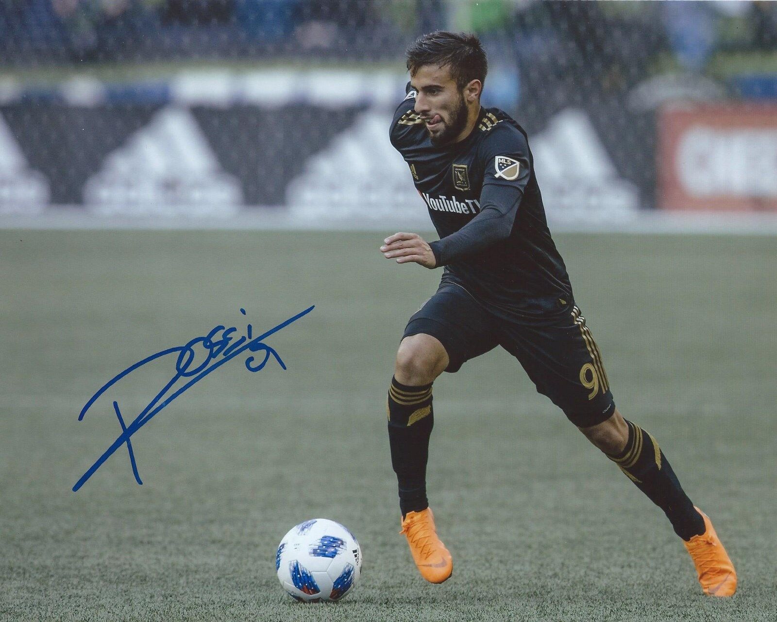 Diego Rossi Signed 8×10 Photo Poster painting Los Angeles FC LAFC Autographed COA B