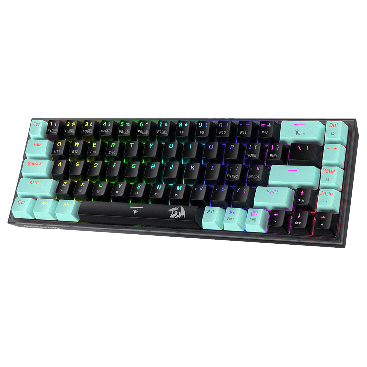 Redragon K631 PRO SE 65% 3-Mode Wireless RGB Gaming Keyboard, 68 Keys Hot-Swappable Compact Mechanical Keyboard w/Hot-Swap Free-Mod PCB Socket & Translucent Board, Custom Quiet Linear Switch