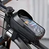 PU Hard Shell Bicycle Front Frame Bag Waterproof Touch Screen Handlebar Holder