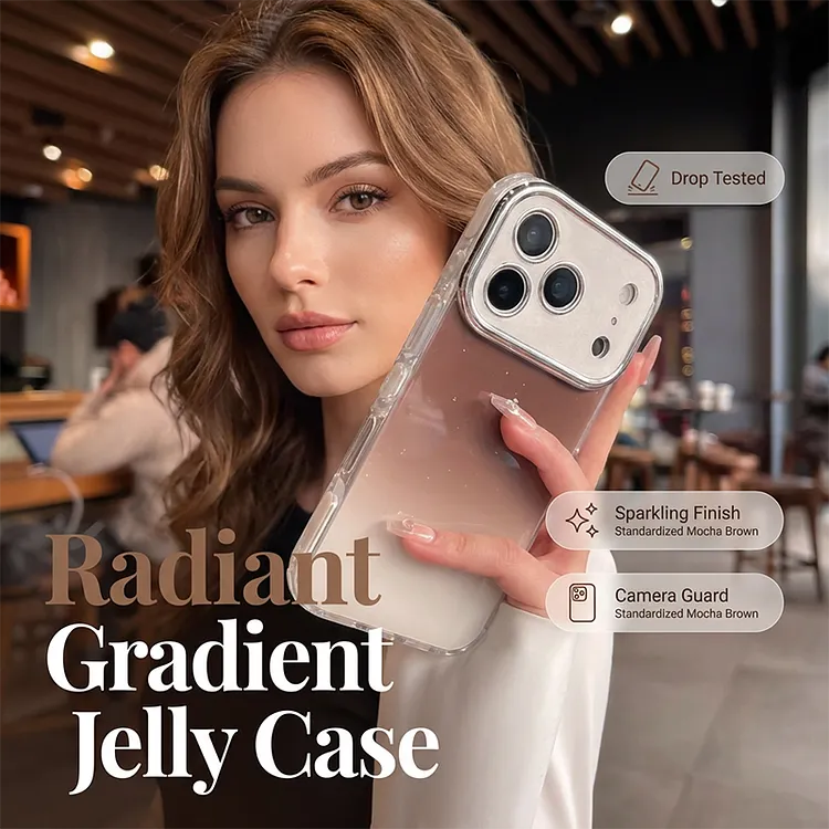  Radiant Glitter Phone Case with Camera Protection