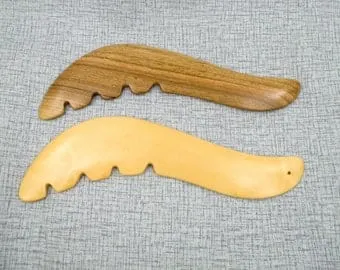 pornhint Pornhint Gua Sha Massage Wooden Tool S Knife shape Scraper, Massage for Lymphatic Drainage , Neck and Body, Anti Cellulite,Instrument with teeth