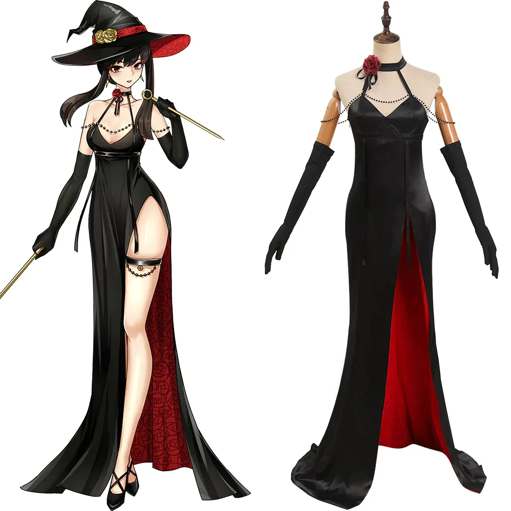 Anime SPY × FAMILY Thorn Princess Yor Briar Witch Dress Outfits Cosplay Costume Halloween Carnival Suit - Original