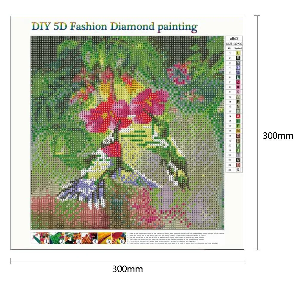 Diamond Painting - Full Round Drill - Foraging Birds(30*30cm)