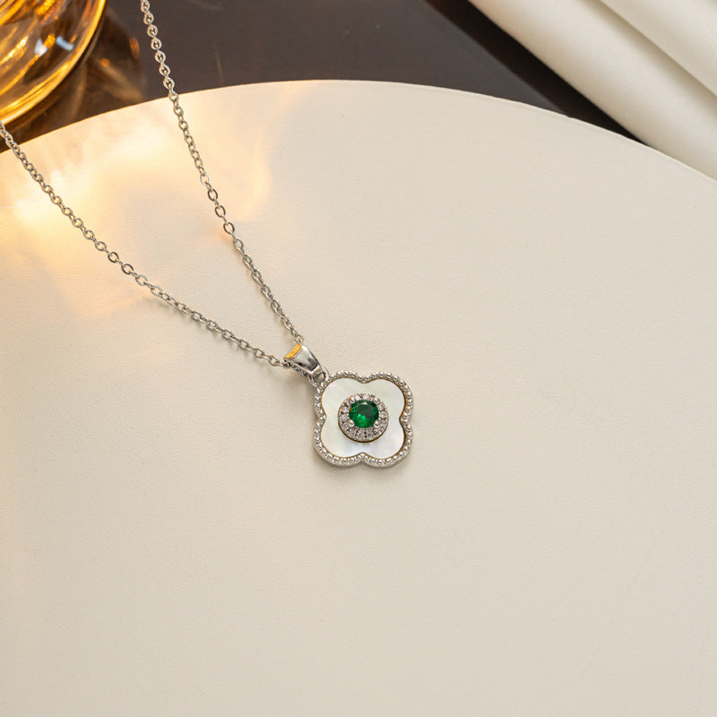 Versatile Quadrilateral Geometric Titanium Steel 18K Gold Plated Necklaces