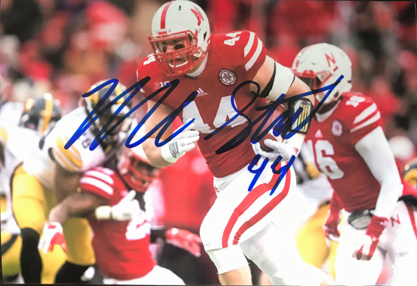 Mick Stoltenberg Signed 4x6 Inch Photo Poster painting Nebraska Cornhuskers Defensive End