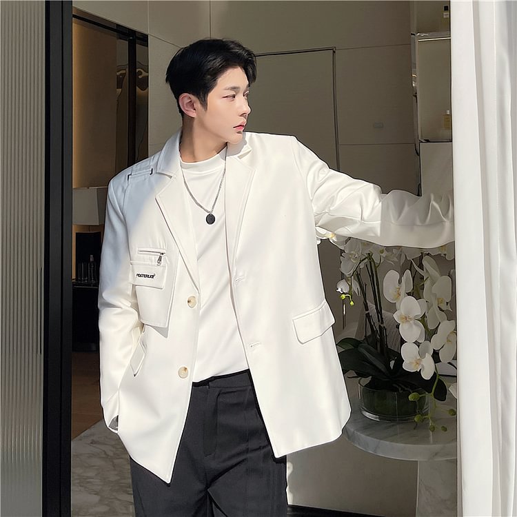 Dawfashion-New Trendy Fashionable Personality Design Multi-level Yuppie Loose Casual Suit Jackets-Yamamoto Diablo Clothing