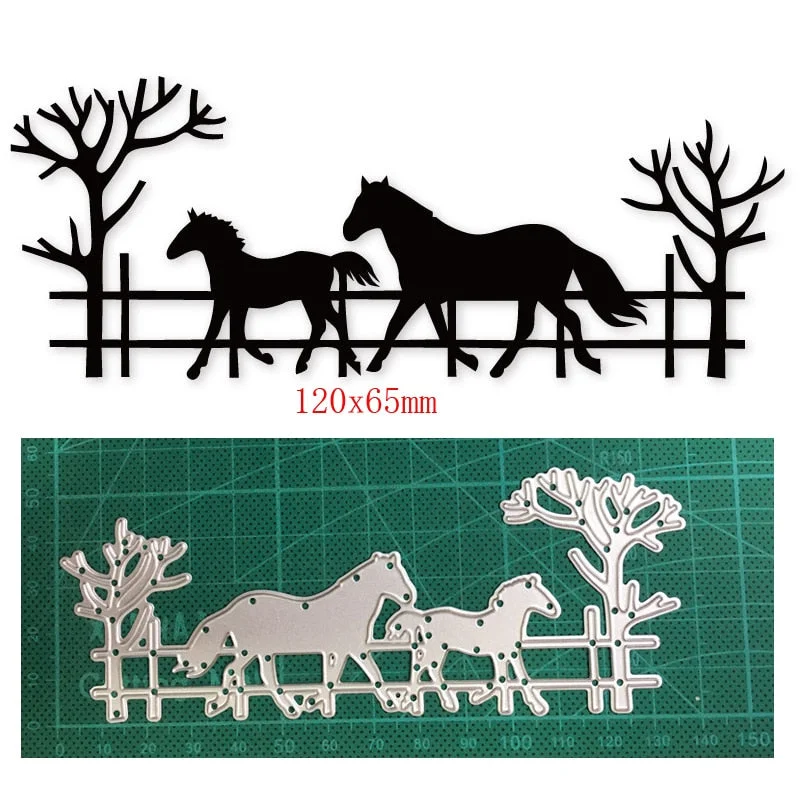 Crafts Metal Cutting Dies Cut Die Mold man Woman Riding Horse Decoration Scrapbooking Dies Knife Mould Blade Punch Stencils Dies