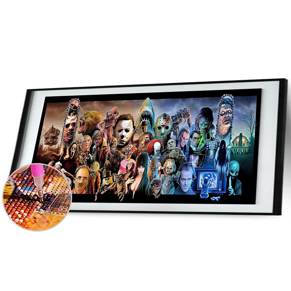 Diamond Painting 5D DIY Horror Movie Character Full Round Drill Drawing