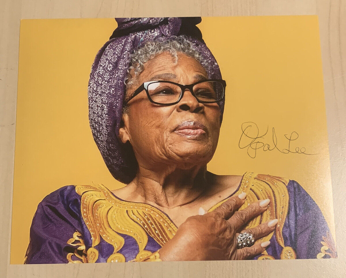 OPAL LEE SIGNED 8x10 Photo Poster painting AUTOGRAPHED CIVIL RIGHTS ACTIVIST JUNETEENTH COA