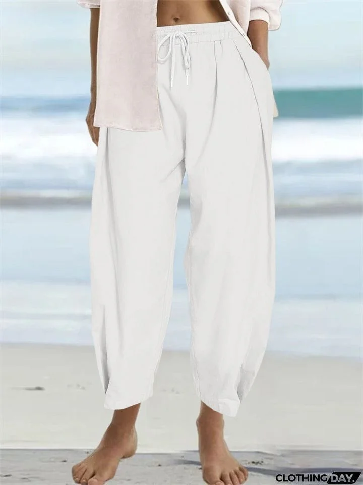 Ladies Casual Plus Size Loose-fitting Beach Pants