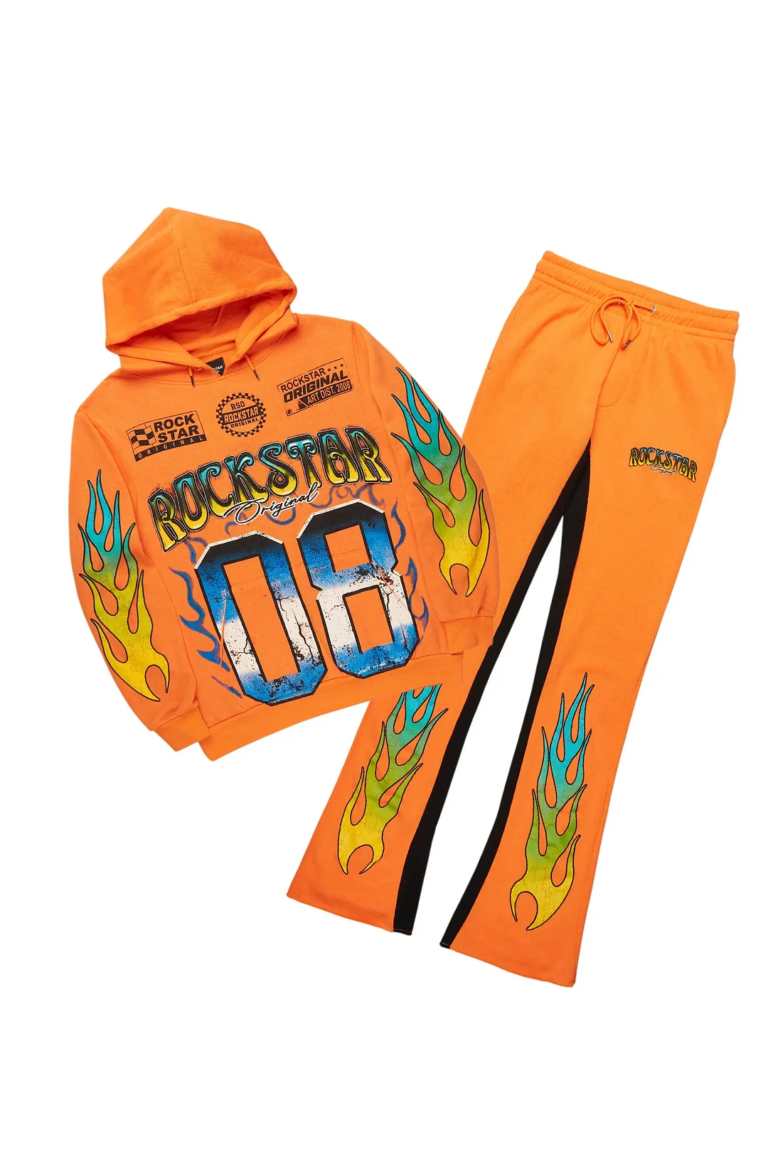 Quito Orange Hoodie/Baggy Track Pant Set