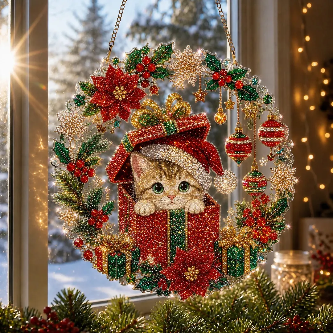 🎅70% Off on the Last Day of the Off-Season Sale🎄- Christmas Diamond Art Suncatcher Kit