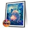Diamond Painting -DIY Round Drill Kitten Flower