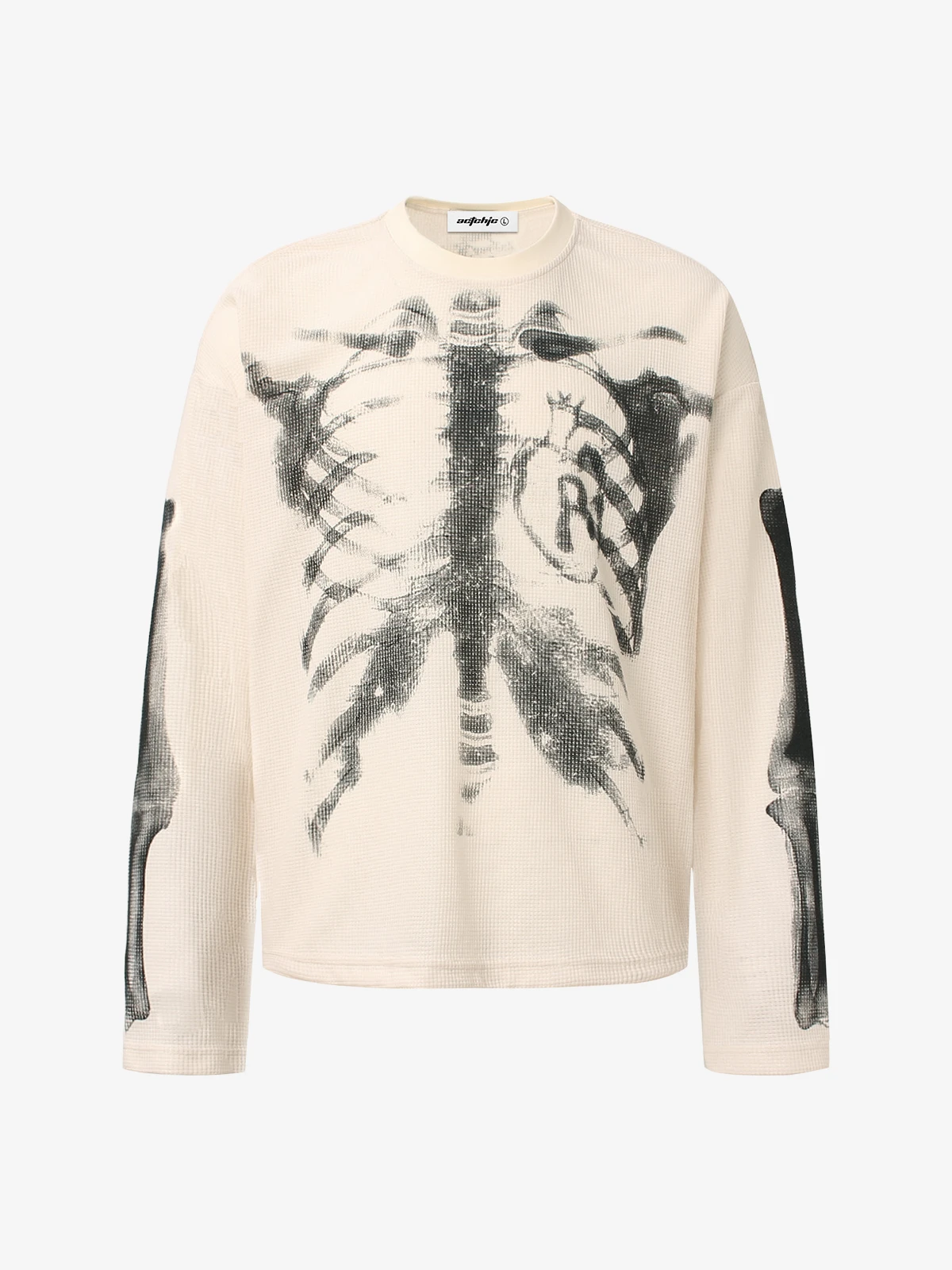 Apricot Actchic X-Ray Skeleton Graphic Long Sleeve Tee Front