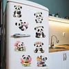 12 STÜCKE 2d flache DIY Diamant Kunst Kühlschrank Aufkleber Kits für Wohnkultur (Panda)