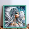 Girl And Owl-11CT Stamped Cross Stitch 45*45cm/17.72*17.72in tapestrymarket