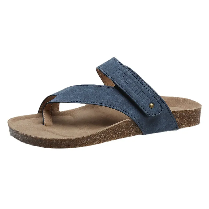 Breakj Breakj New Summer Flat Sandals Beach Shoes Casual Slippers Round Head Toe Large Beach Shoes