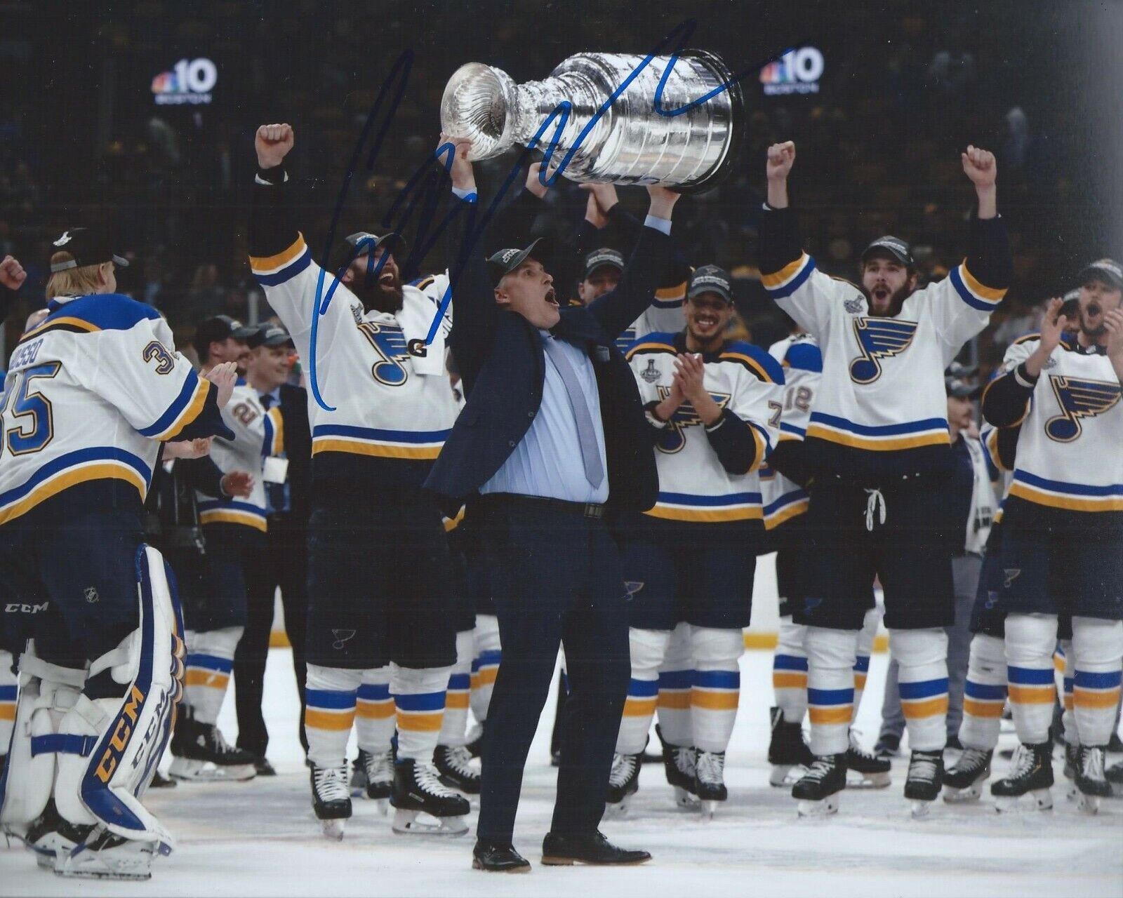 Craig Berube Signed 8×10 Photo Poster painting St Louis Blues Stanley Cup Autographed COA