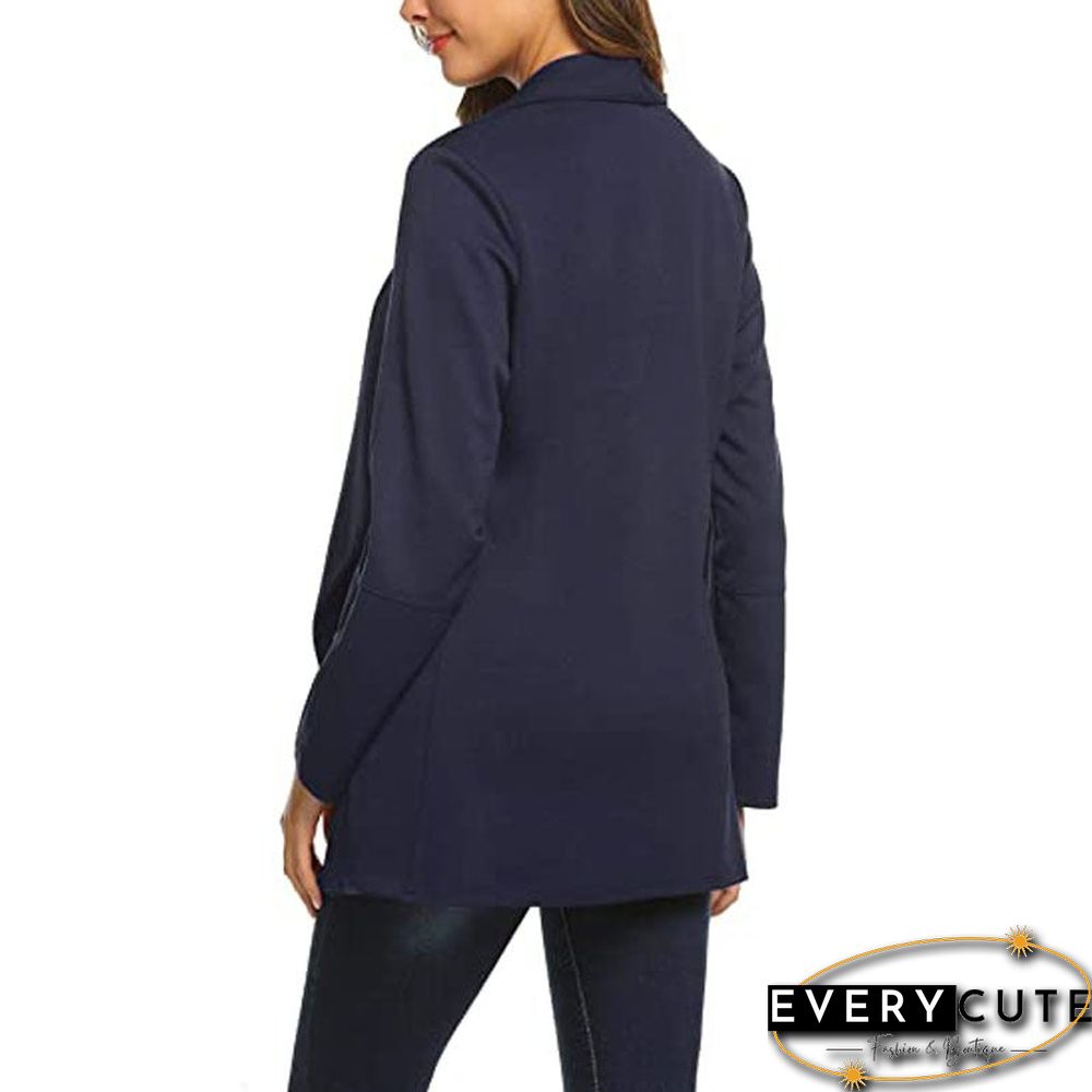 Autumn And Winter Long Sleeve Cardigan Casual Temperament Solid Color Jacket Suit