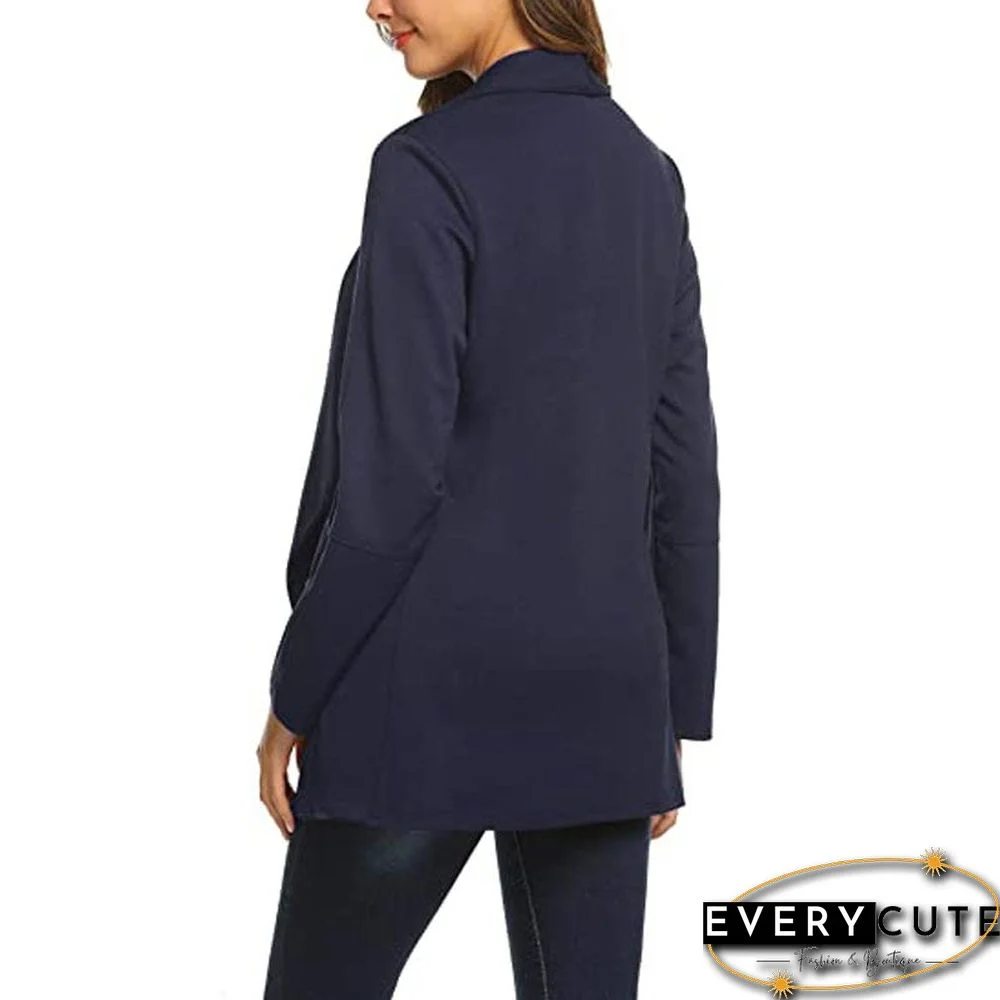 Autumn And Winter Long Sleeve Cardigan Casual Temperament Solid Color Jacket Suit