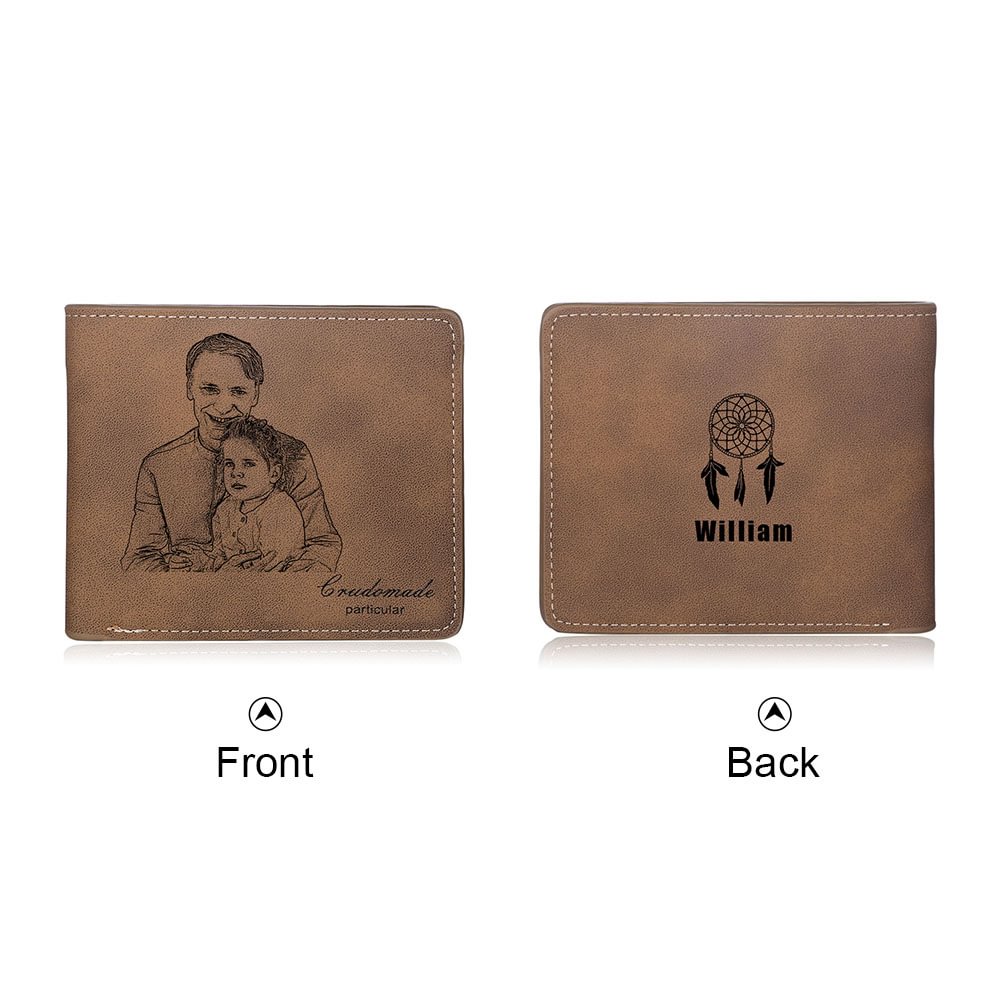 Benutzerdefinierte Foto & Name Geldbörse - Brieftasche für Männer m1-n1 Kettenmachen