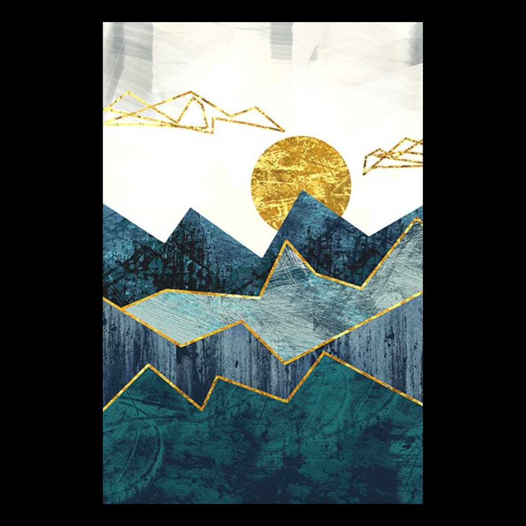 MOUNTAIN ABSTRACT LANDSCAPE CANVAS ART