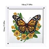 5D DIY Partial Special Shaped Drill Diamond Painting Kit Butterfly Decor With Frame Kit 18x18cm
