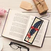 3Pcs Special Shape Black Feather Red Rose DIY Diamond Painting Bookmarks Kits