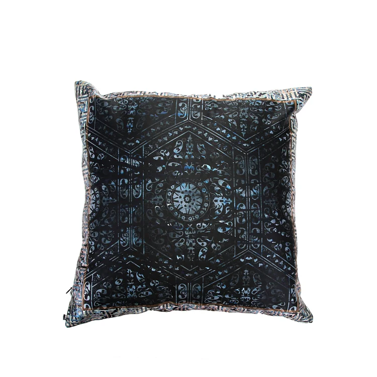 JUMA Tapestry Pillow - 4 Recycled Water Bottles - Blue