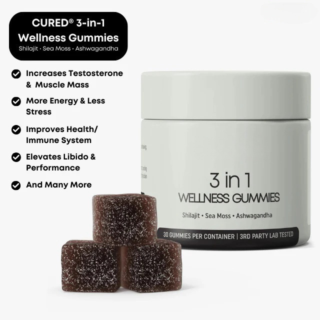 3-in-1 Wellness Gummies for Men – Energy, Testosterone, Libido