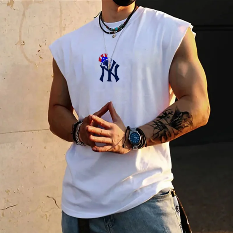 Men's Yankees Print Casual Sleeveless T-Shirt