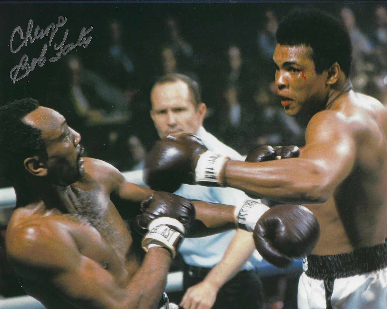 Autographed BOB FOSTER WBC Boxing 8x10 Photo Poster painting