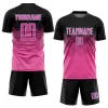 High Thai Quality Custom Men's Football Soccer Sport Wear Jersey Set OEM Service Automated Cutting Personalized Name Club Team