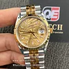 Rolex DateJust m126233-0043 two tone 36mm Yellow Gold with Golden Palm Dial Super clone