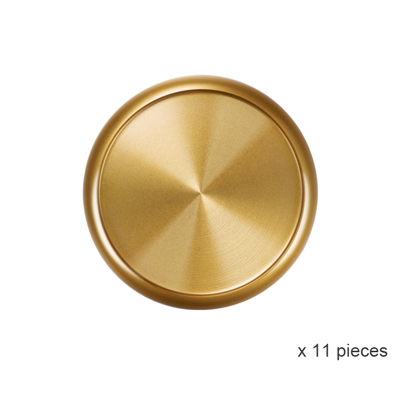 Fromthenon 11 Pieces of Metallic Discs for Disc Bound Notebook Mushroom Hole Disc Binding Ring H Planner Binder Accessories