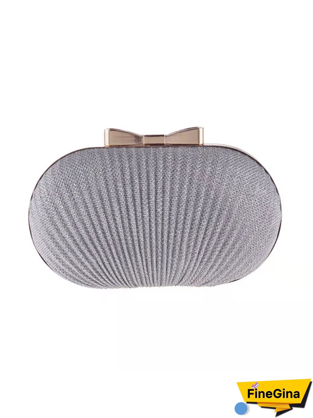 Pleated Butterfly Goose Egg Dinner Bag Oval Clutch Party Party Dress Chain Bag