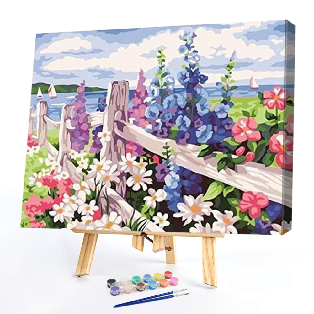 

50*40CM - Paint By Numbers - Flower Garden, 501 Original