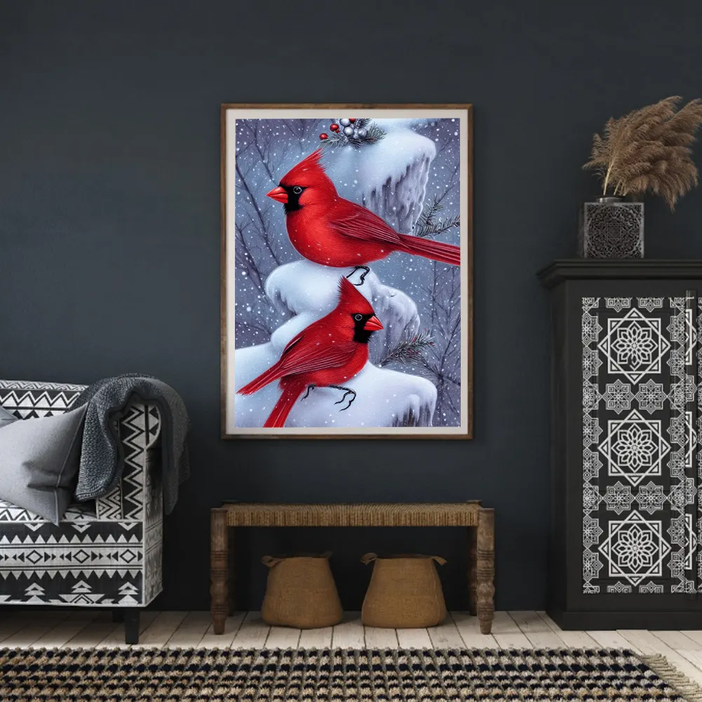 Diamond Painting - Full Round Drill - Cardinal(Canvas Size|30*40cm)