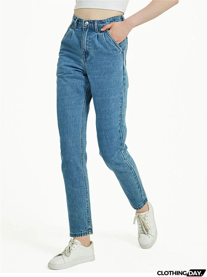 Women's Casual Style Harem Fit Campus Denim Jeans
