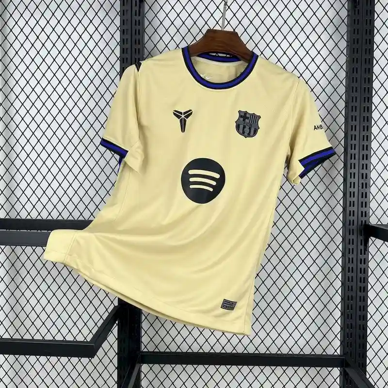 25/26 Barcelona Beige Soccer Jersey Away