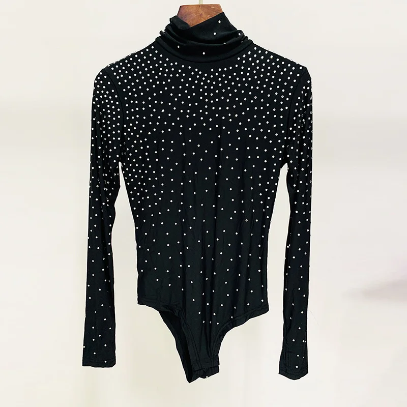 Nigikala Nigikala New Star Fashion Hot Diamond Elastic High-Necked Bottom Shirt 褶皱半裙 Trousers