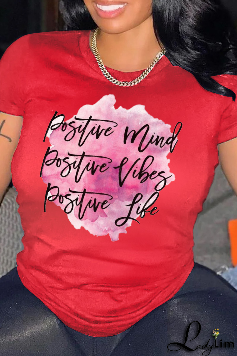 Grey Casual Daily Print Patchwork Letter O Neck T-Shirts