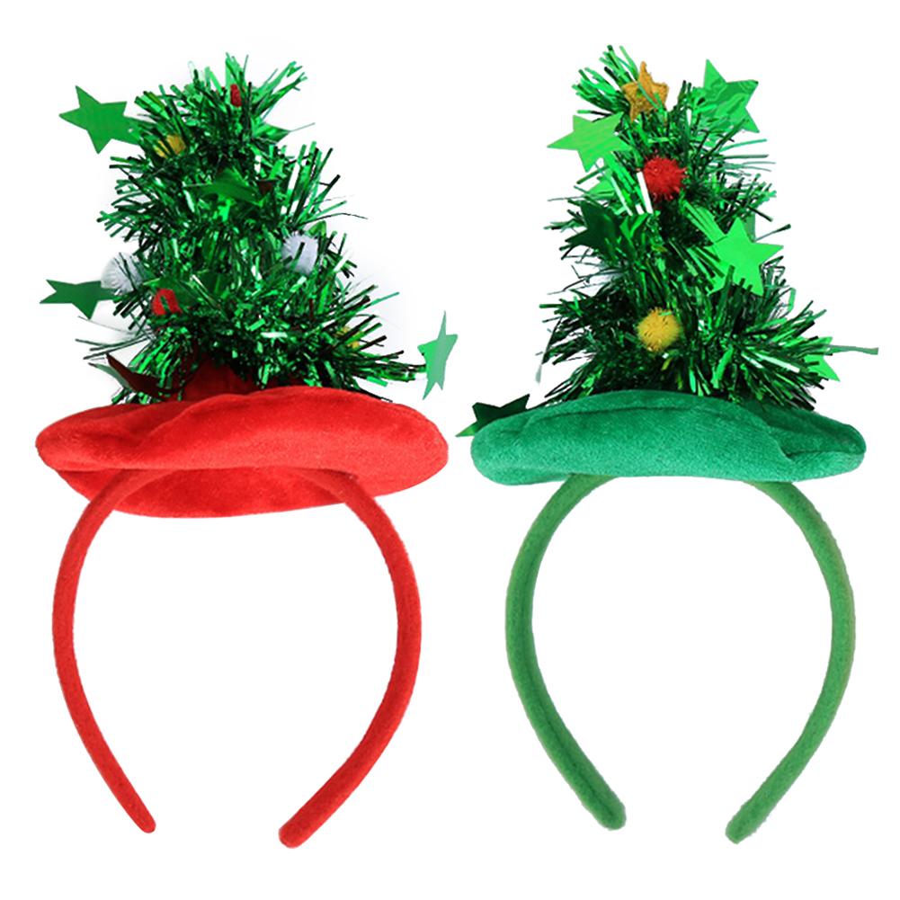 

Creative Christmas Tree Head Hoop Hairband Headband Hat Band Party Props, Red, 501 Original