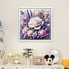Rose Butterfly - 11CT Stamped Cross Stitch - 45*45cm - Flower