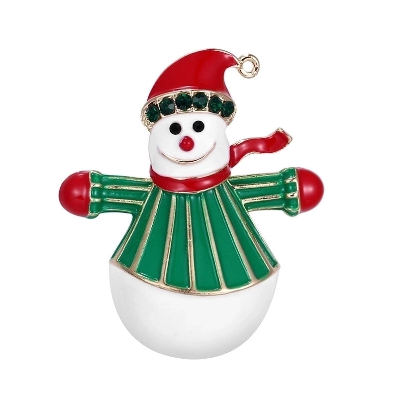 Fashion Pin Christmas Tree Alloy Plating Rhinestones Women’S Brooches