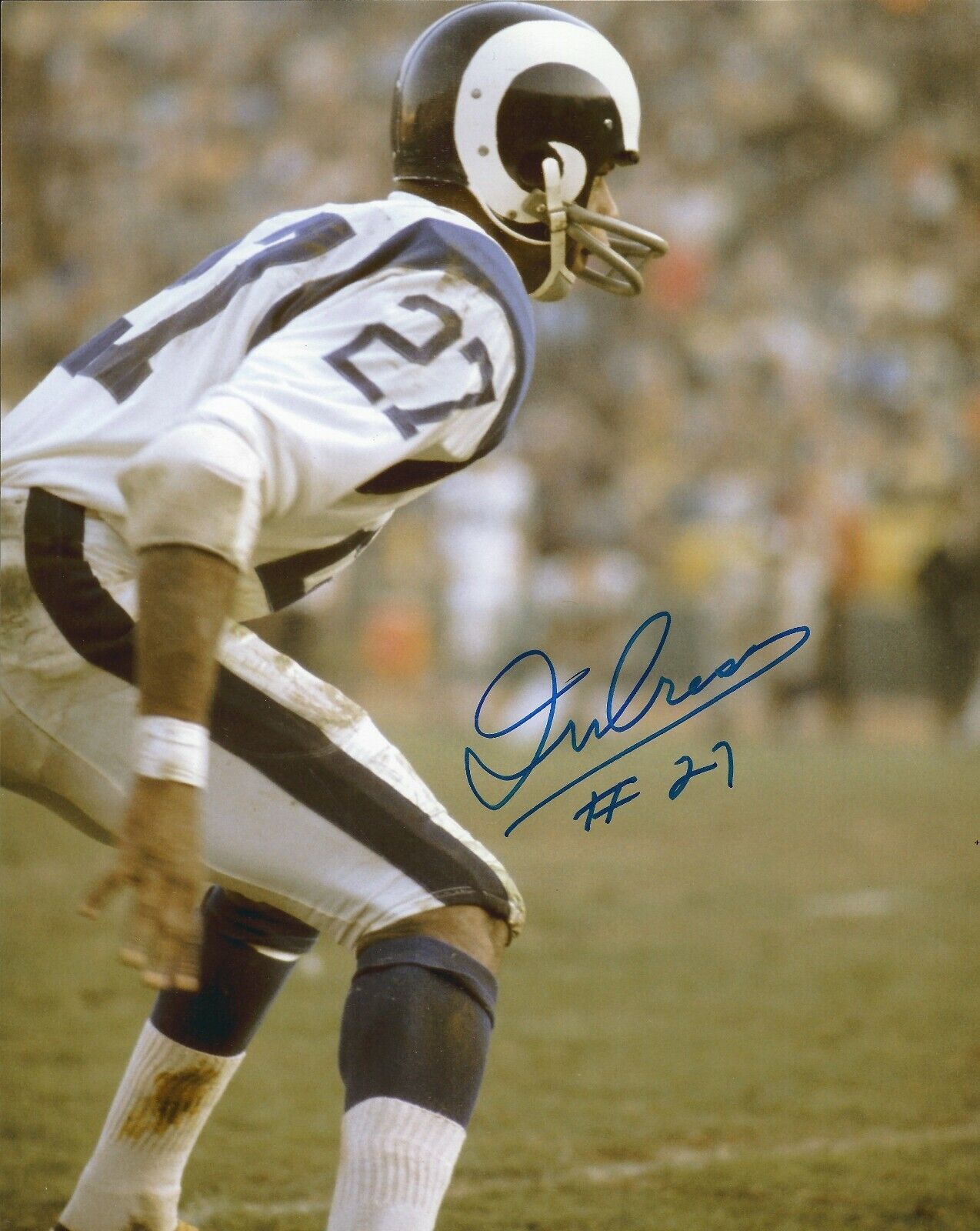 Autographed IRV CROSS Los Angeles Rams 8x10 Photo Poster painting w/COA