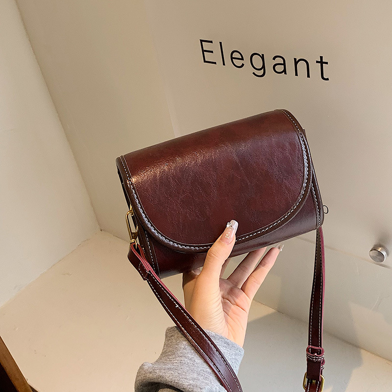 Retro Fashion Shoulder Bag Leather Crossbody Bag