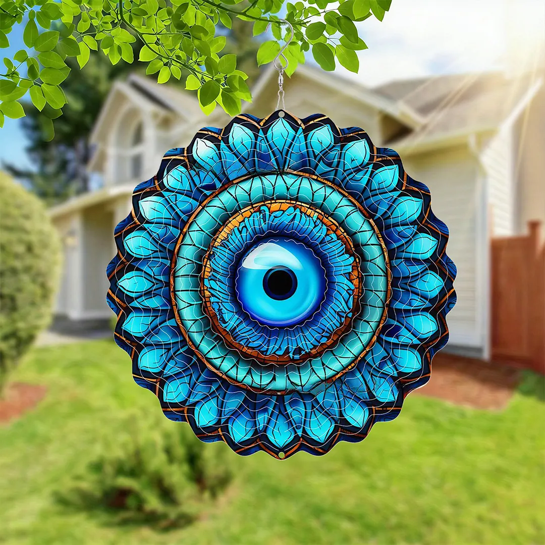 Mandalas Hanging Wind Spinner 360 Degree Rotating 3D Garden Wind Spinners 10-Inch Hanging Wind Catcher Art Gift for Home Garden Halloween Christmas (05)